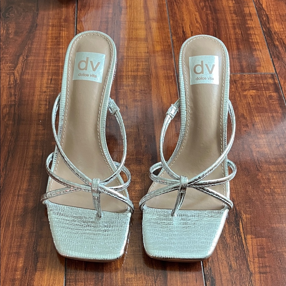 Dolce Vita Metallic Silver Heels